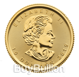 1/4 oz gold maple leaf coin
