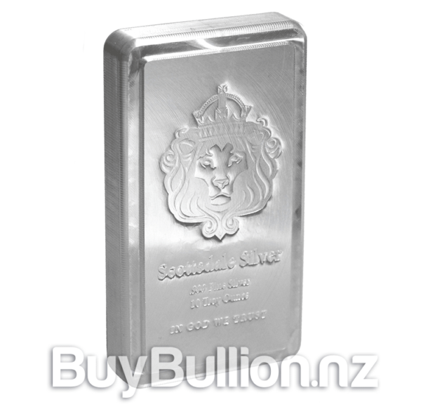 10 oz 99.9% Silver Scottsdale Mint Stacker bar 10oz-SilverBar-ScottsdaleMint-Stackable