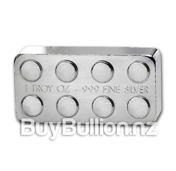 1 oz 99.9% silver Building Block bar 1oz-Silver-2x4Building-Block-Bar
