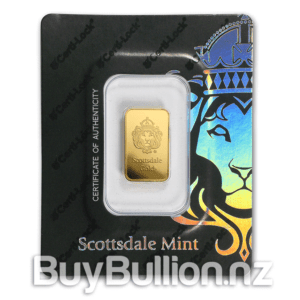 1 gram 99.99% Scottsdale Mint gold bar 5gram-GoldBar-Scottsdale-Certilock-AssayA