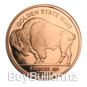 5 oz Copper Round - Buffalo 