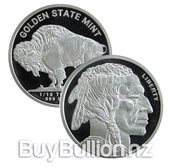 1/10 oz 99.9% silver American Buffalo round (10) 