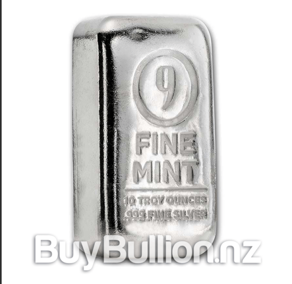 10 oz 99.9% silver 9Fine bar 10oz-SilverBar-9fineB