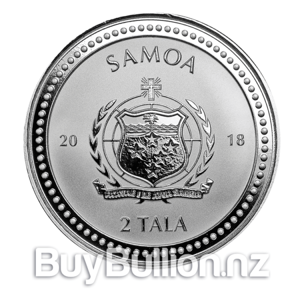 1 oz Samoa Seahorse 99.9% silver coin 
