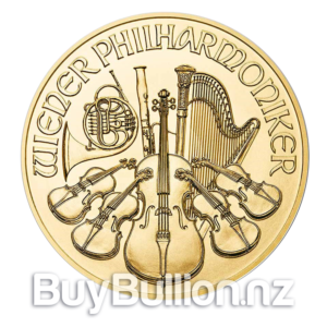 1 oz 99.99% gold Philharmonic coin 1oz-Gold-AustrianPhilharmonic-2022B