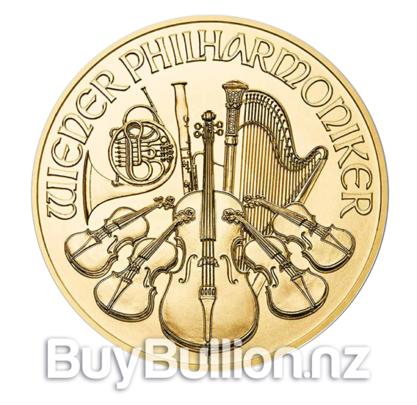 1 oz 99.99% gold Philharmonic coin 1oz-Gold-AustrianPhilharmonic-2022B