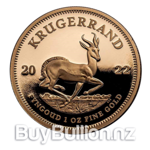 1 oz 91.67% gold Krugerrand coin 1oz-Gold-Krugerrand-2022A