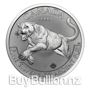 1 oz 99.99% silver Cougar coin 