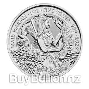 1 oz 99.99% silver Myths & Legends Maid Marian coin 