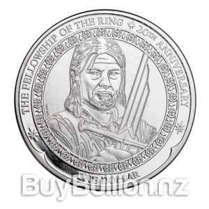 1 oz 99.9% silver 20th Anniversary Lord of The Rings: Boromir coin 