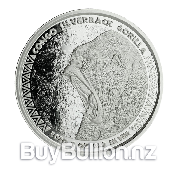 1 oz 99.9% silver Gorilla coin 