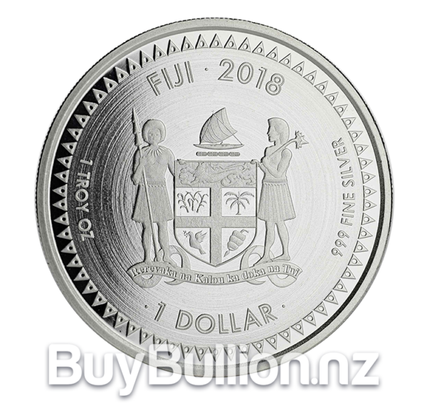 1 oz 99.9% silver Fiji Pacific coin 