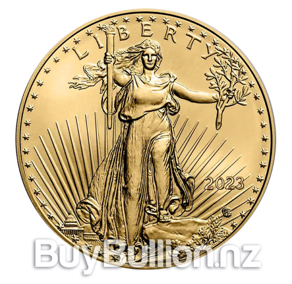 1 oz 91.67% gold Eagle coin 2023 