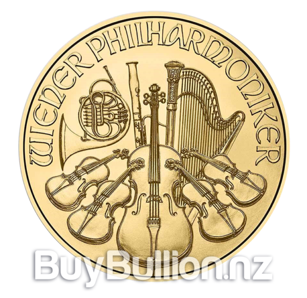 1 oz 99.99% gold Philharmonic coin 2023 