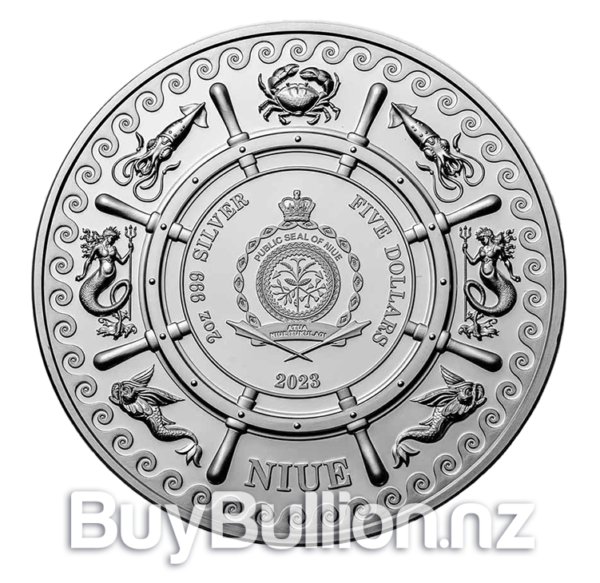 2 oz 99.9% silver Niue Mythical Creatures; The Kraken proof coin 2023 