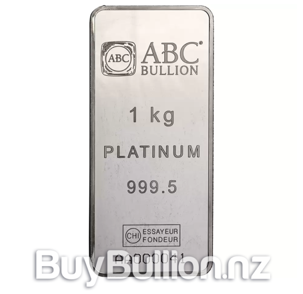 1000 gram 99.95% Platinum bar 