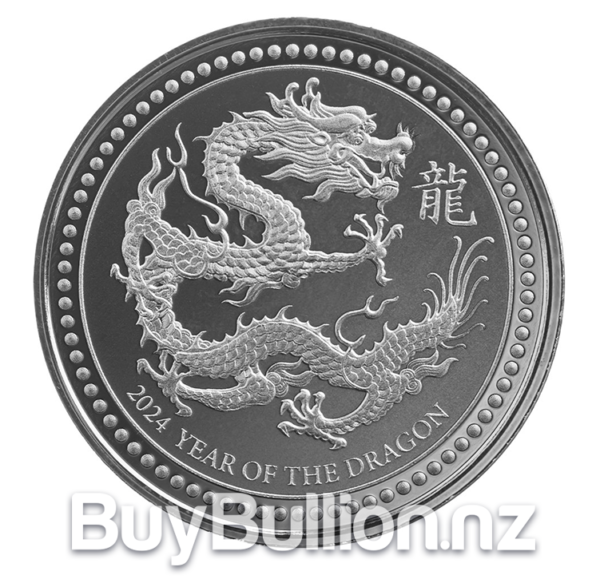 1/2 oz 99.9% Silver Samoa Year of the Dragon Proof like coin 2024 
